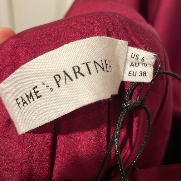 Fame and Partners Strappy Draped Gown in Wine color - Picture 9 of 16